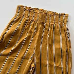 Abercrombie Striped Mustard Elastic Waist Pants